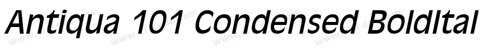 Antiqua 101 Condensed BoldItalic字体转换